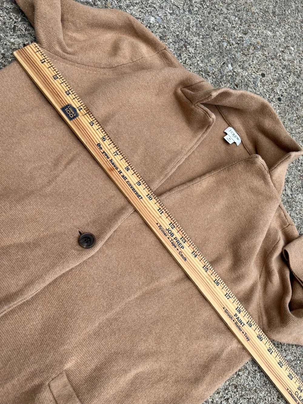 J Crew Women's Size Medium Tan Single-Button Knit Blazer